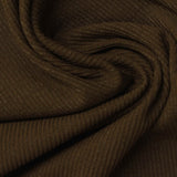 Brushed Viscose Acrylic Stretch Rib Knit Fabric, 260 gsm, 165 cm — Brown — photo 1