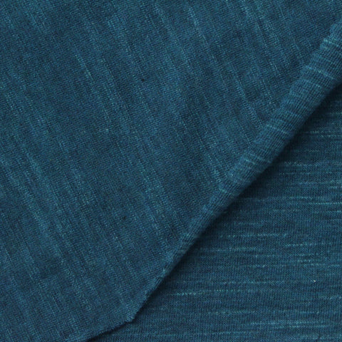 Dark Teal Marl Jersey Knit, Cotton-Tencel Lyocell