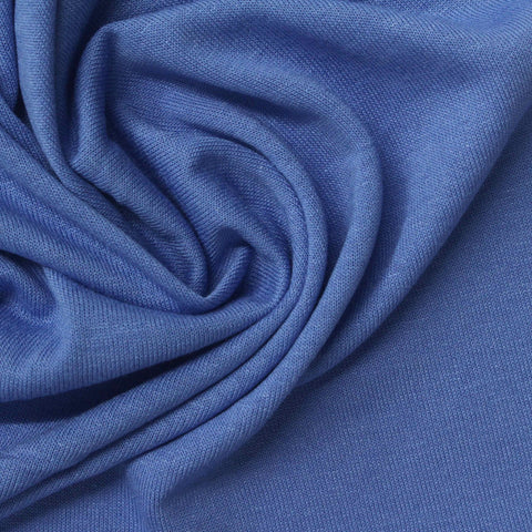 100% Viscose Jersey Knit Fabric, 180 gsm, 160 cm — Blue