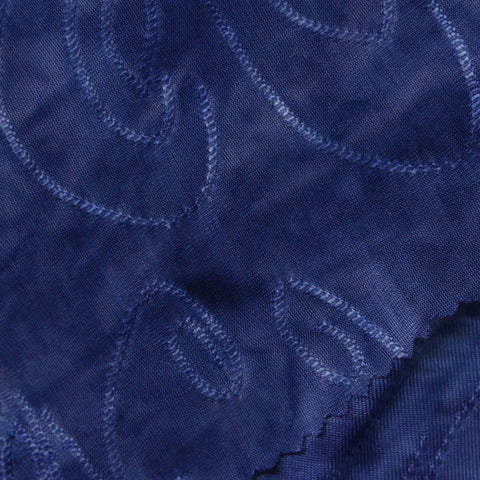 Deep Blue Tone-on-Tone Jersey Knit, Polyester