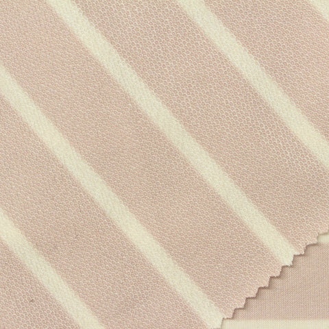 Light Pink Horizontal-Stripe French Terry, Modal-Poly