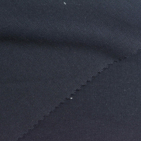 Polyester Cotton Scuba Knit Fabric, 297 gsm, 182 cm — Navy