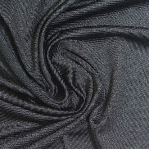 Polyester Stretch Milk Silk Knit Fabric, 160 gsm, 155 cm — Grey