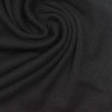 Polyester Stretch Rib Knit Fabric, 180 gsm, 150 cm — Black — photo 1