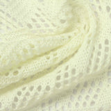 Cream Openwork Pointelle Knit, Acrylic — photo 1