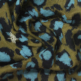 Black Leopard Rib Knit, Poly-Viscose — photo 1