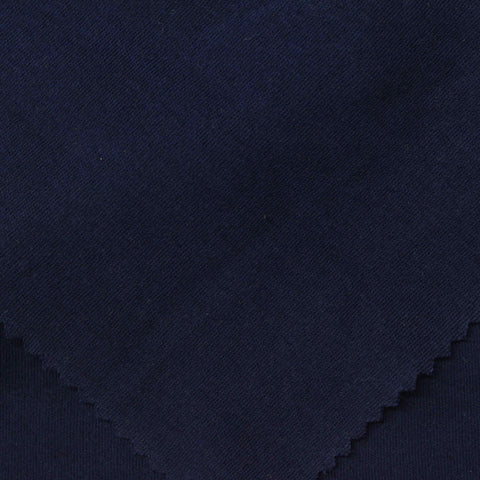 100% Cotton Interlock Knit Fabric, 220 gsm, 160 cm — Navy