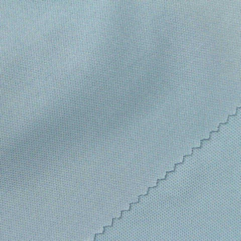 Polyester Stretch Piqué Knit Fabric, 190 gsm, 185 cm — Blue