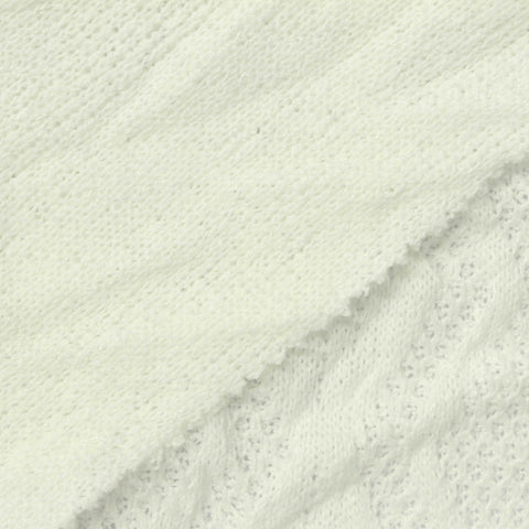 Cream Openwork Pointelle Knit, Polyester, 260 gsm, 160 cm