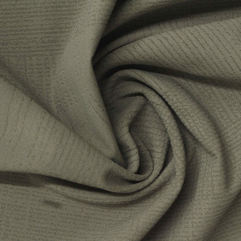 Khaki Tone-on-Tone Grid Jacquard, Nylon-Spandex