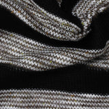 Black Diagonal-Stripe Knit, Viscose-Poly — photo 1