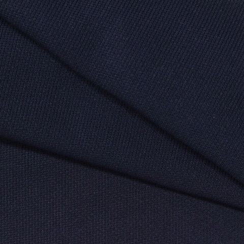 100% Polyester Interlock Knit Fabric, 180 gsm, 155 cm — Navy