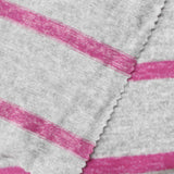 Pink Horizontal-Stripe Chunky Knit, Viscose-Poly, 200 gsm — photo 1