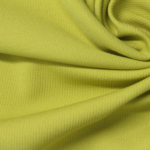 Lime Ribbed Rib Knit, Poly-Viscose