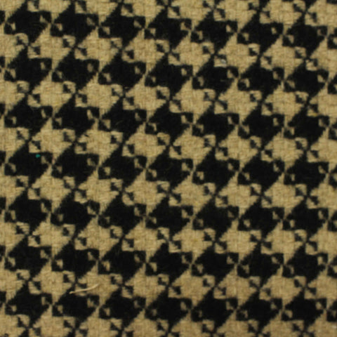 Black Houndstooth Knit, Polyester, 440 gsm