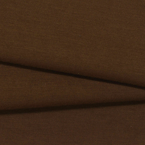 Polyester Modal Stretch Scuba Knit Fabric, 270 gsm, 170 cm — Brown
