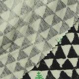 Black Geometric-Triangle Jersey Knit, Cotton-Viscose — photo 1