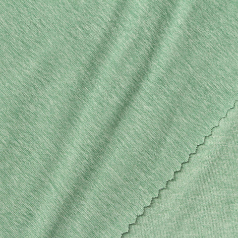 Light Green Marl Jersey Knit, Polyester, 175 gsm