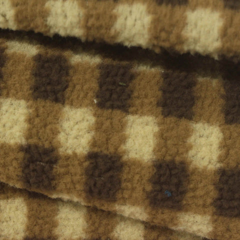 Brown Check Knit, Polyester