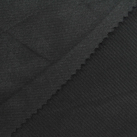 100% Polyester Knit Fabric, 240 gsm, 158 cm — Black