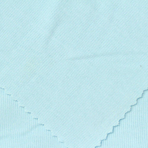 100% Cotton Interlock Knit Fabric, 220 gsm, 165 cm — Blue