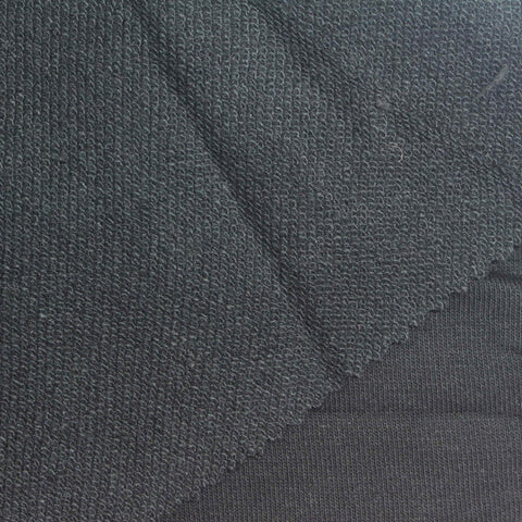 Cotton Polyester French Terry Fabric, 280 gsm, 176 cm — Grey