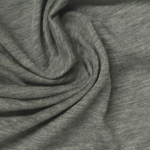 Modal Acrylic Jersey Knit Fabric, 110 gsm, 165 cm — Grey, ref EF-277120