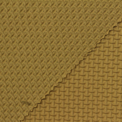 Khaki Tone-on-Tone Warp Knit, Nylon
