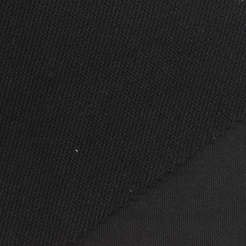 Cotton Polyester French Terry Fabric, 290 gsm — Black