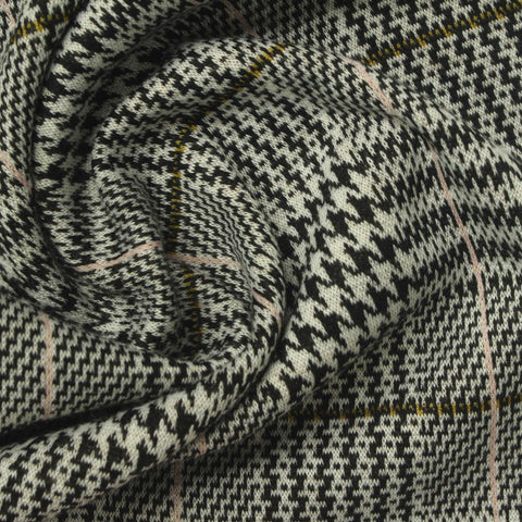 Black Houndstooth Jacquard, Polyester, 280 gsm, 160 cm, ref EF-268585
