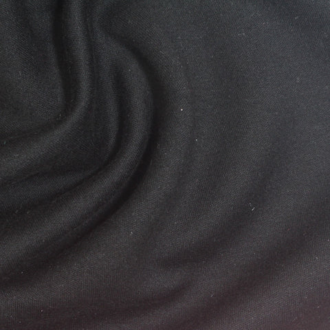 Nylon Cotton Interlock Knit Fabric, 375 gsm, 170 cm — Black