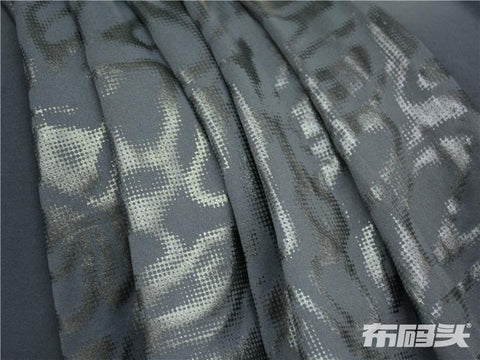 Grey Abstract Knit, Polyester, 209 gsm
