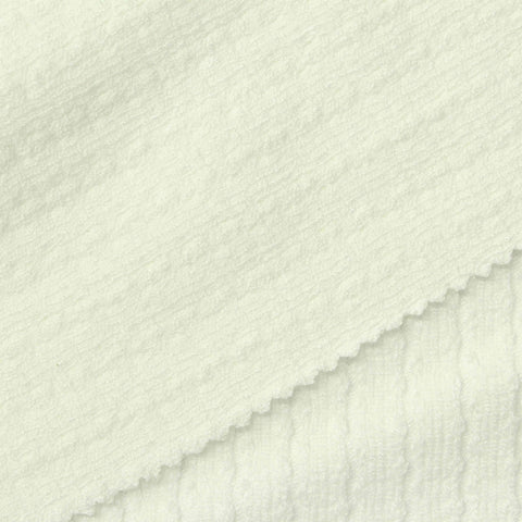 White Stripes Rib Knit, Viscose