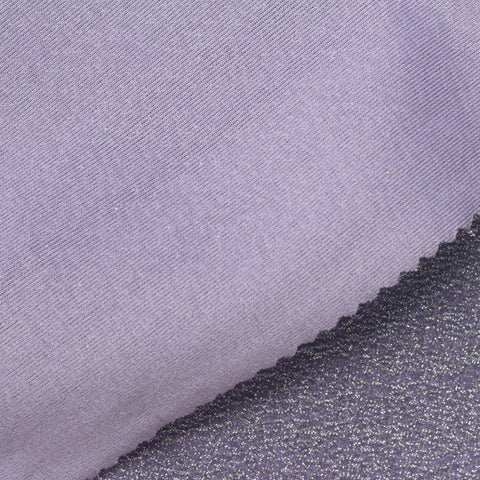 Polyester Metallic Stretch Crepe Fabric, 160 gsm, 150 cm — Purple
