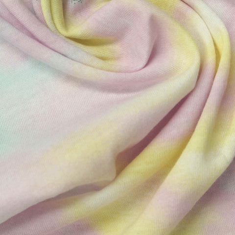 Soft Pink Abstract Jersey Knit, Cotton-Poly