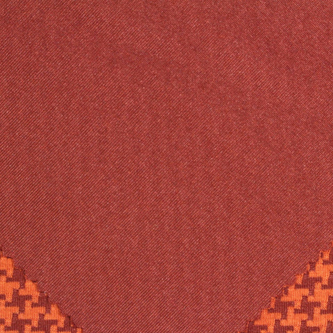Orange Houndstooth Knit, Poly-Tencel Lyocell