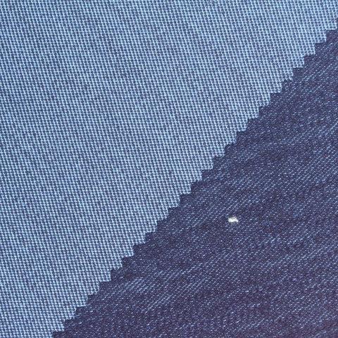 Slub Cotton Polyester Stretch Knit Fabric, 260 gsm, 155 cm — Navy