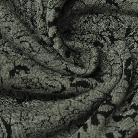 Dark Grey Swirl Interlock Knit, Polyester