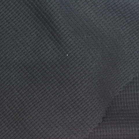 Dark Grey Marl Waffle Knit, Cotton-Poly, 200 gsm