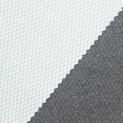Dark Grey Marl Interlock Knit, Polyester, 190 gsm, 200 cm