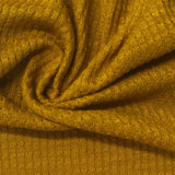 Yellow Textured Waffle Knit, Poly-Viscose — photo 1