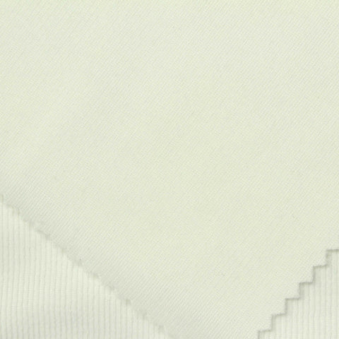 Rib Knit Fabric, 230 gsm, 155 cm — White