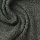 Dark Grey Heathered-Marl Rib Knit, Cotton, 365 gsm — photo 1