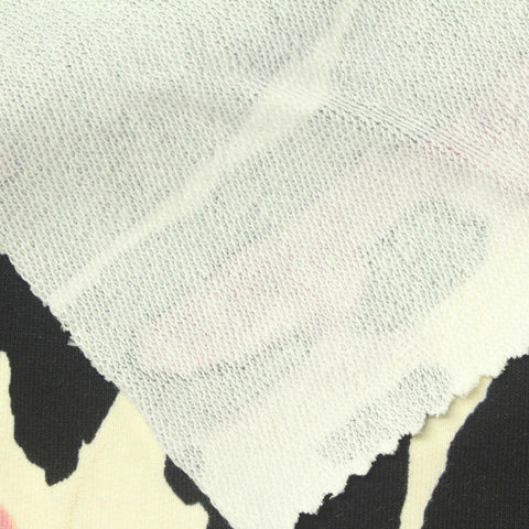 Black Abstract French Terry, Cotton