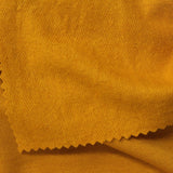 Brushed Polyester Viscose Stretch French Terry Fabric, 190 gsm, 170 cm — Yellow — photo 1