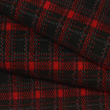 Red Plaid Interlock Knit, Polyester, 378 gsm — photo 1