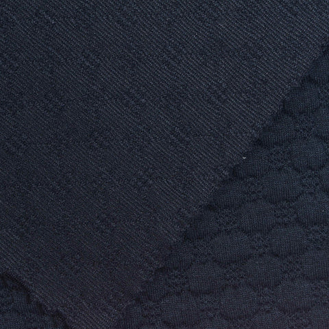 Dark Blue Geometric Jacquard, Polyester, 365 gsm