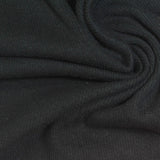 Cotton Stretch Rib Knit Fabric, 295 gsm — Black — photo 1
