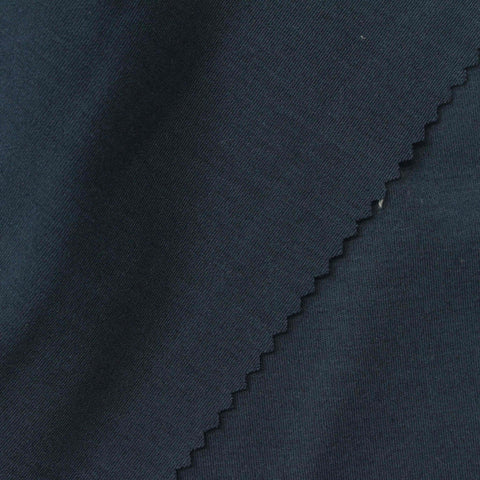 Modal Stretch Interlock Knit Fabric, 300 gsm, 180 cm — Navy