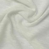 White Textured Rib Knit, Cotton — photo 1
